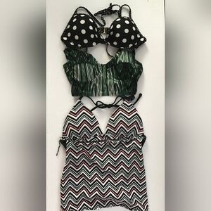 Bathing Suit Tops Lot 3 Derek Lam Busterre, Candies Tankini XS A cup , So Brand